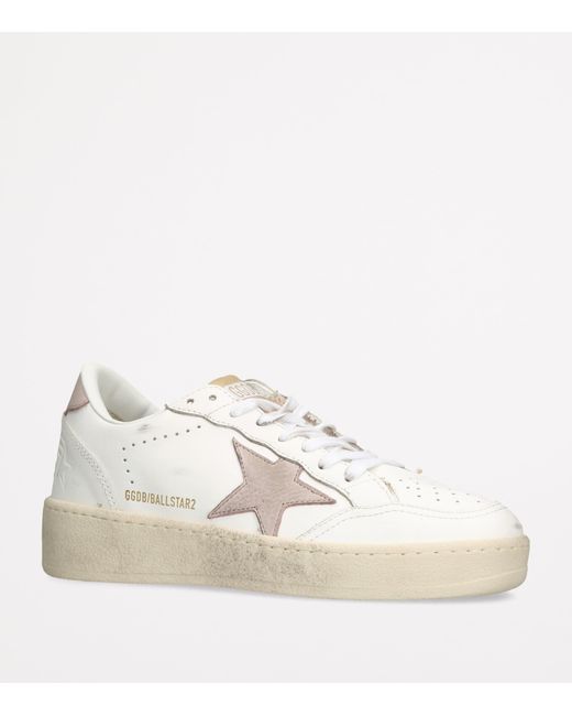 Golden Goose Deluxe Brand Natural Leather Ball Star Low-Top Sneakers