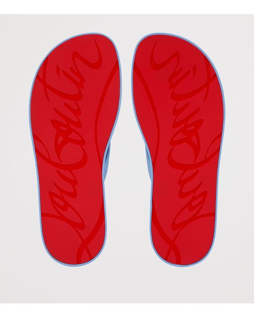 Christian Louboutin Blue The Summer Flat Rubber Sandals for men