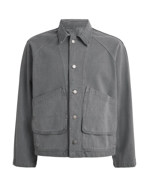 LE17SEPTEMBRE Gray Garment-Dyed Denim Jacket for men