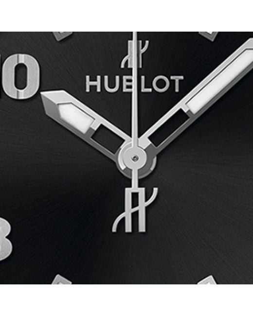 Hublot Black Stainless Steel And Diamond Big Bang Watch 38mm