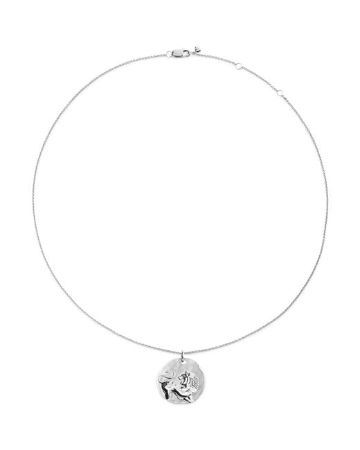 Monica Vinader White Sterling Leo Zodiac Necklace