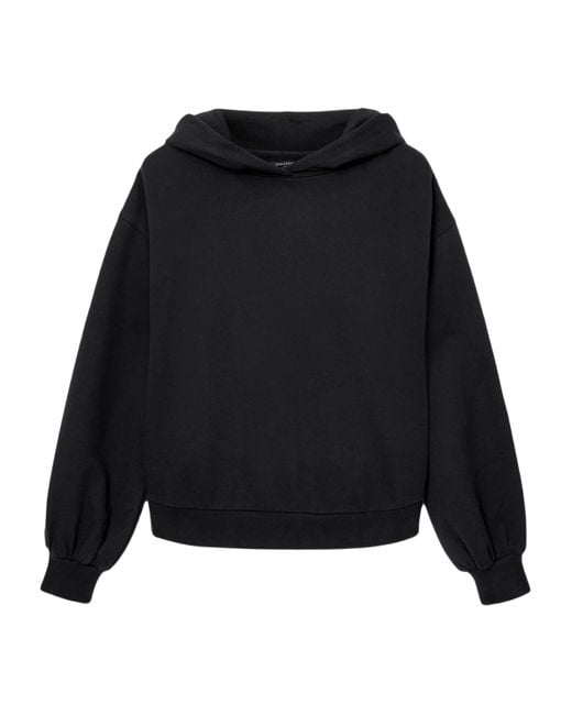 AllSaints Black Organic Cotton Zinc Oversized Rhian Hoodie