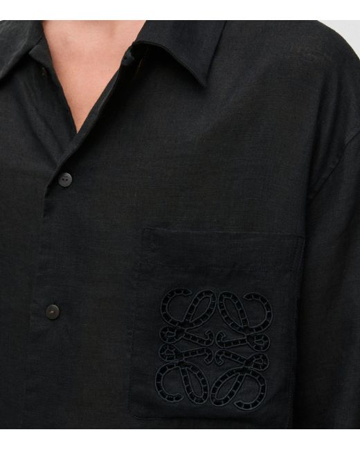 Loewe Black X Paula's Ibiza Linen Logo Shirt for men