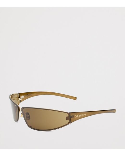 Saint Laurent Natural Sl 963 Wraparound Sunglasses