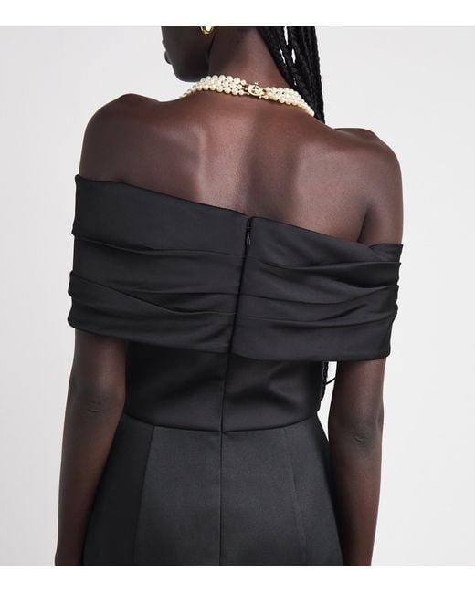 Solace London Black Corseted Alta Gown