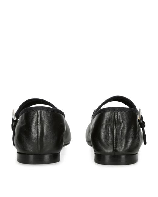 The Row Black Boheme Mary Jane Shoes