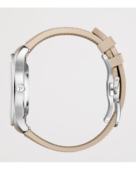 Piaget Metallic Stainless Steel And Diamond Polo Signature Date Watch