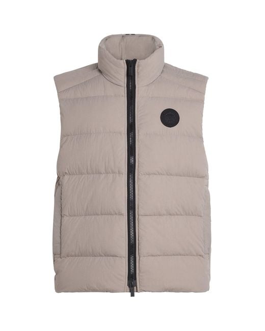 Canada Goose Gray Down Enduraluxe Packable Crofton Gilet for men