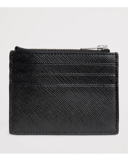 Sandro Black Leather Card Holder for men