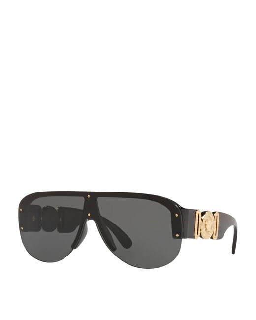 Versace Gray Aviator Sunglasses for men