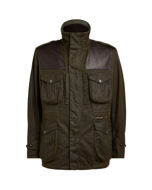Barbour Supa-corbridge Dark Green Waxed Cotton Jacket for men