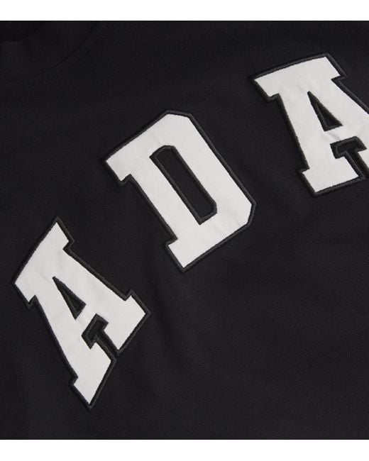 ADANOLA Black Cotton Oversized T-Shirt