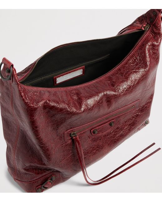 Balenciaga Brown Medium Lambskin Le City Shoulder Bag