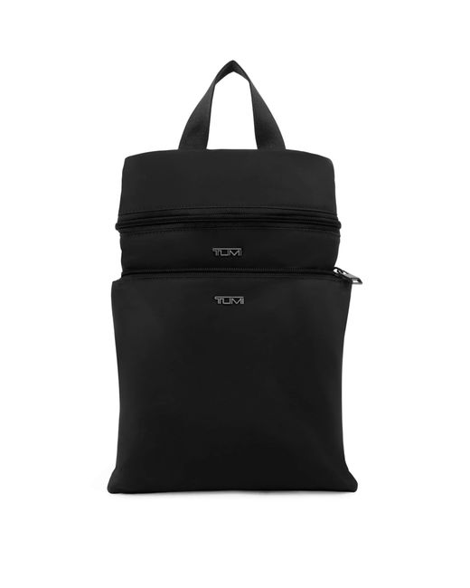 Tumi Black Just In Case Double-zip Branded Nylon Backpack