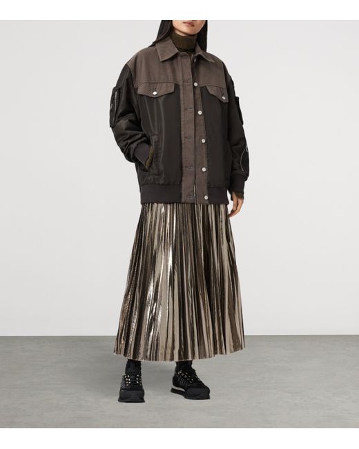 AllSaints Spark Pleated Maxi Dress & Sweater Set