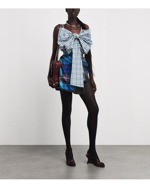 Vivienne Westwood Blue Tartan Zora Mini Skirt