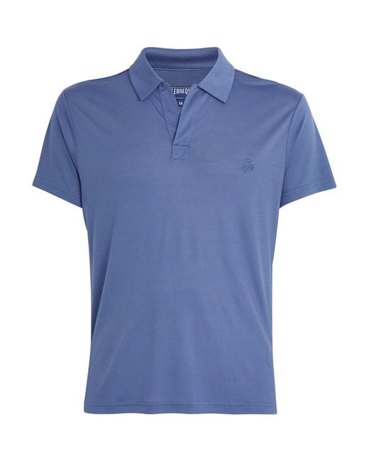 Vilebrequin Blue Logo Polo Shirt for men