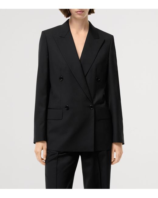 Burberry Black Wool Double-Breasted Blazer
