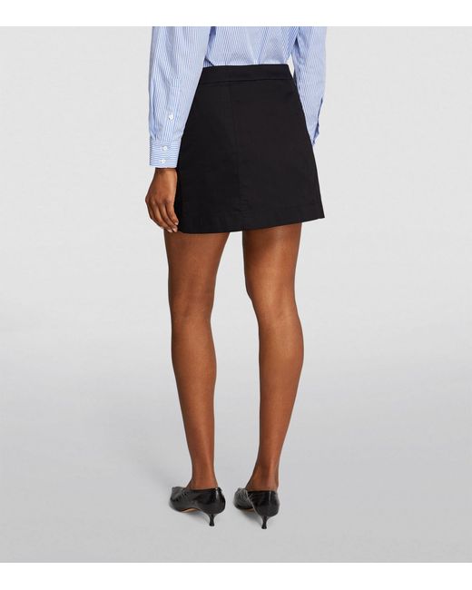MAX&Co. Black Cotton Satin Mini Skirt