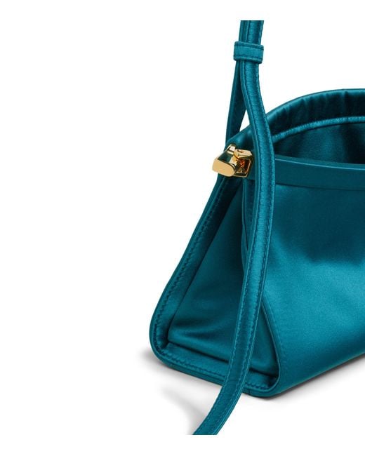 Alaïa Blue Small Satin Le Click East West Shoulder Bag