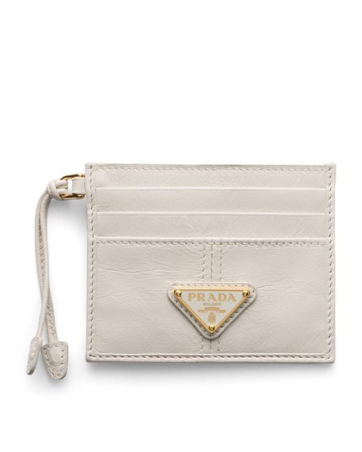 Prada Natural Leather Card Holder