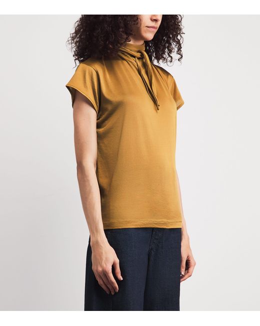 Lemaire Orange Jersey Foulard T-Shirt