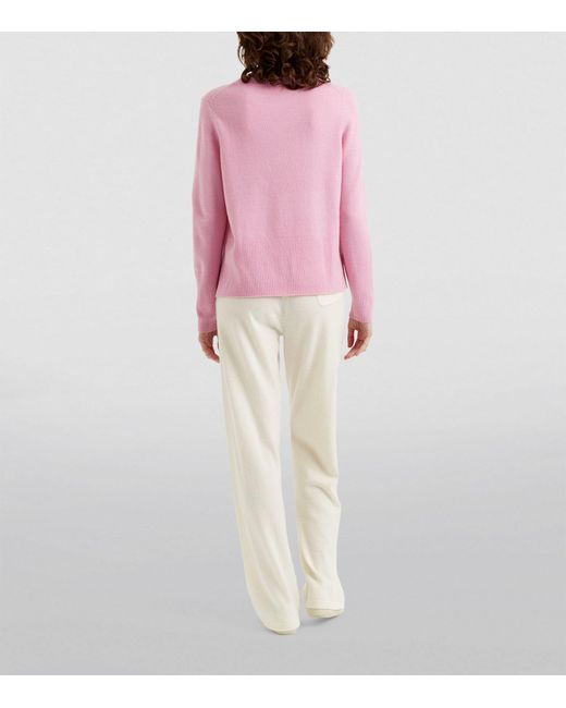 Chinti & Parker Pink Cashmere Boxy Sweater