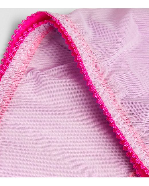 Dora Larsen Pink High-waisted Tulle Bella Briefs
