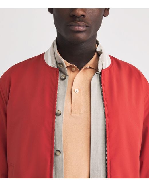 Paul & Shark Red Typhoon Platinum Bomber Jacket for men