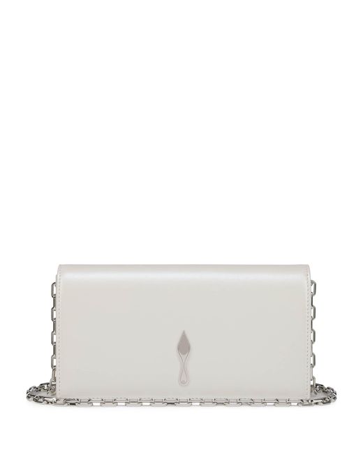 Christian Louboutin Gray Bettina Nappa Leather Clutch Bag