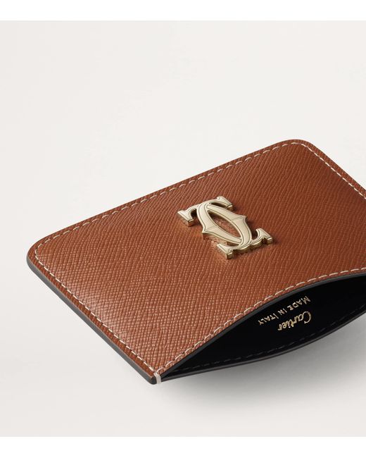 Cartier Brown Leather C De Card Holder