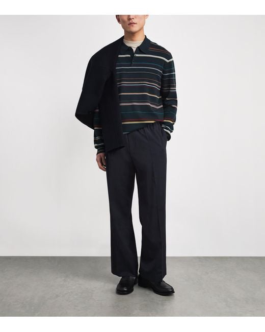 Sandro Blue Wide-Leg Trousers for men