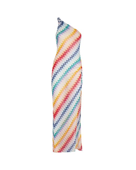 Missoni White One-shoulder Beach Cover-up
