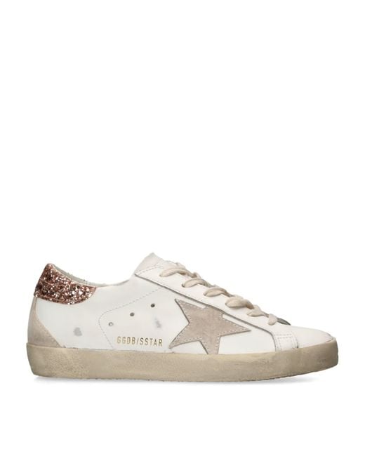 Golden Goose Deluxe Brand White Leather Super-Star Sneakers