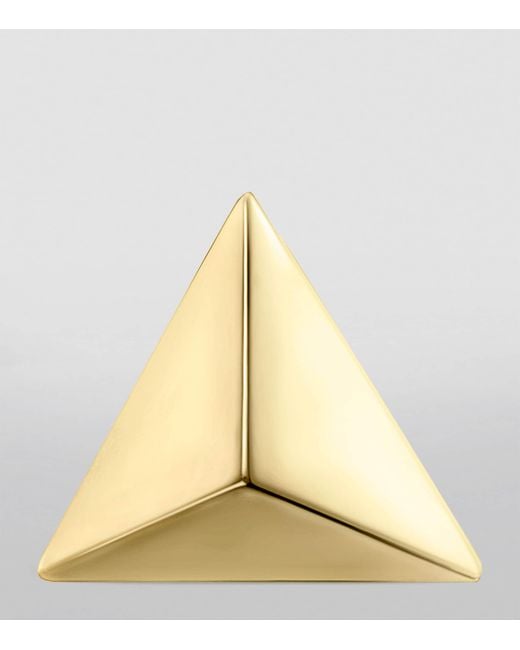 Maria Tash Metallic Faceted Triangle Threaded Stud Earring