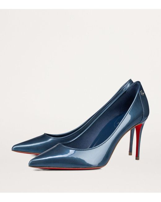 Christian Louboutin Blue Sporty Kate Patent Leather Pumps 85