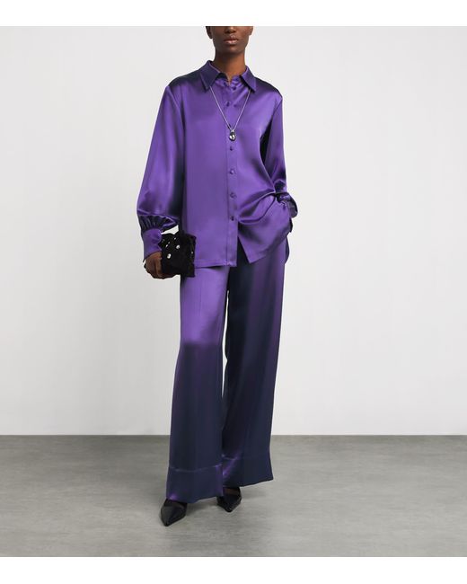 Joseph Purple Satin Dieu Blouse