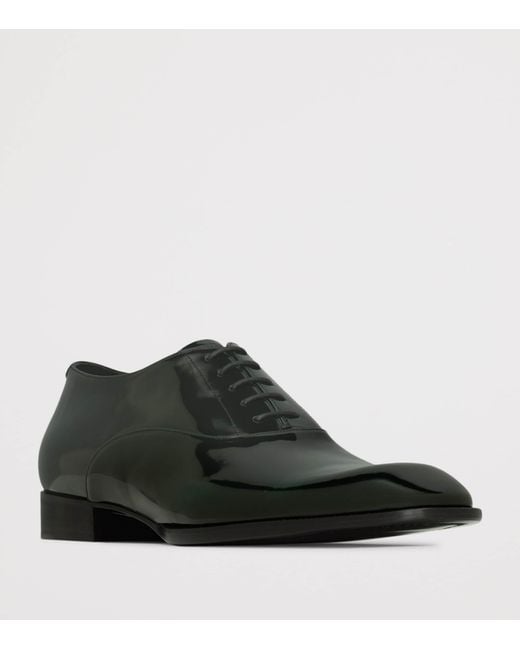Saint Laurent Black Patent Leather Stanton Oxford Shoes for men