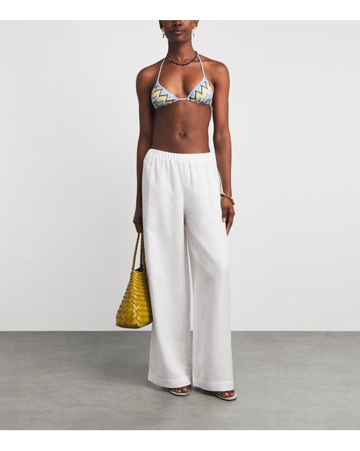 Missoni White Zigzag Triangle Bikini