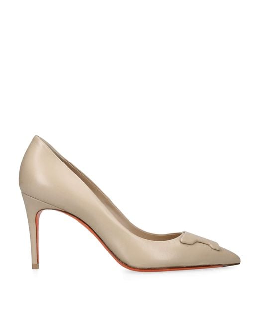 Santoni Natural Leather Sibille Pumps 85