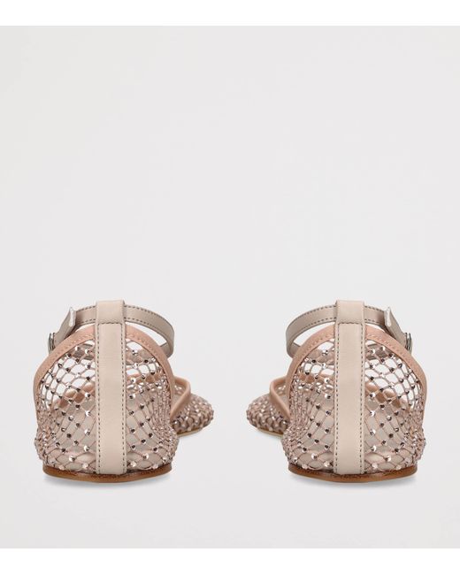 Christopher Esber Pink Mesh Minette Ballet Flats