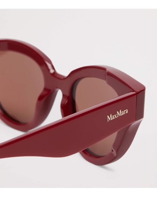 Max Mara Pink Acetate Butterfly Sunglasses