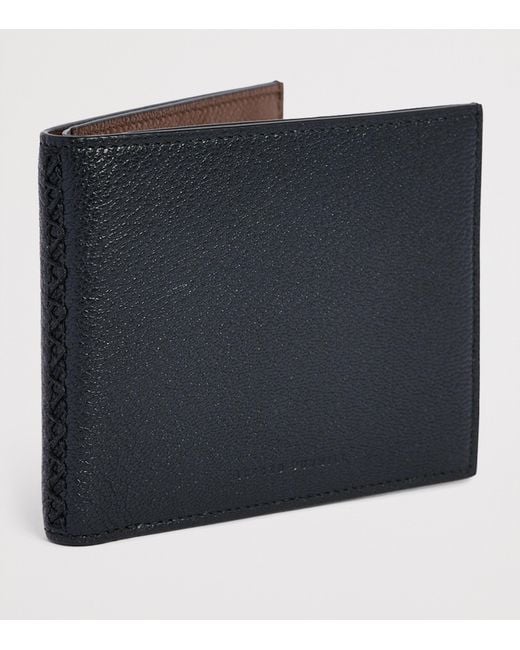 Dunhill Black Leather Century Compact Wallet for men