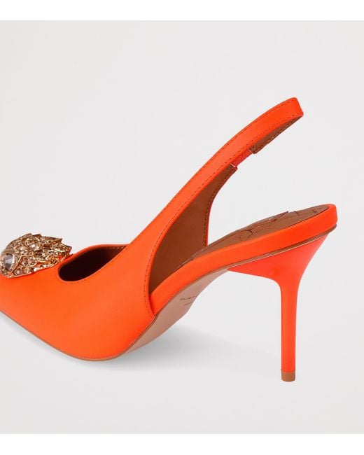 Kurt Geiger Red Leather Eagle Slingback Pumps