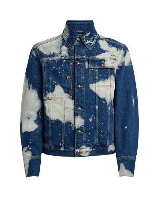 Vivienne Westwood Blue Bleached Denim Jacket for men