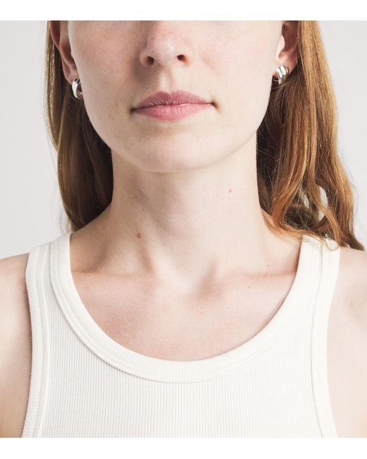 ÉTERNE White Ribbed Tank Top