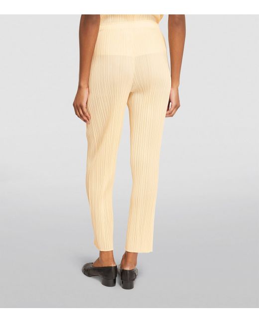 Pleats Please Issey Miyake Natural Basics Straight Trousers