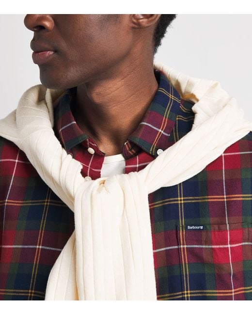 Barbour Red Cotton Tartan Fortrose Shirt for men