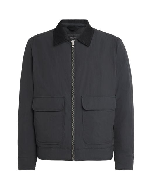 Rag & Bone Black Down-Filled Derrick Shirt Jacket for men