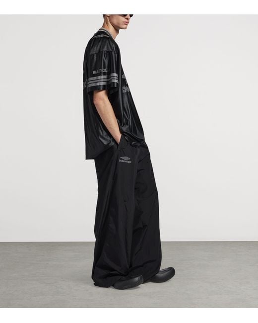 Balenciaga Black Cotton-Blend Technical Trousers for men